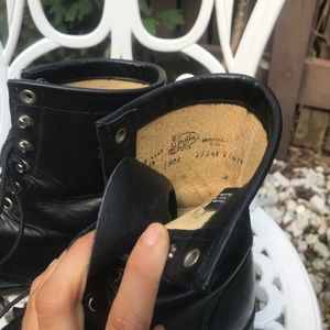 Black Justin Combat Boots Size 7